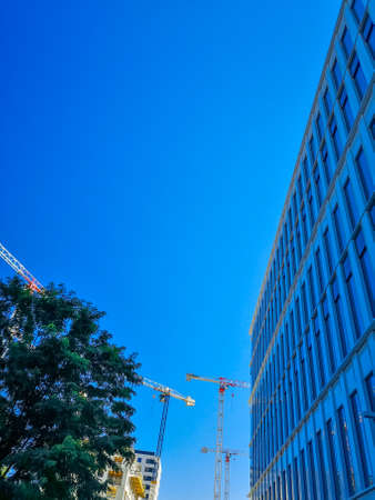Wroclaw, Poland - August 16 2020: Square and builidings at new south center with offices and...