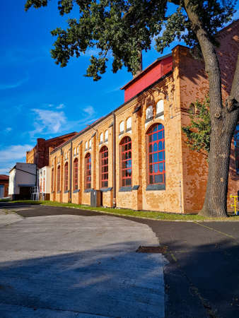 Wroclaw, Poland - September 2 2020: Facade of old pumping station buildingのeditorial素材