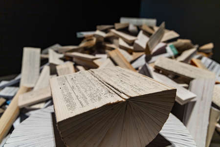 Cracow, Poland - February 2021: Indoor exhibition in MOCAK Museum of Contemporary Art in Krakow