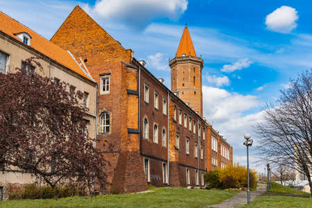 Legnica, Poland - April 2021: Facade of the Piast Castle in Legnica