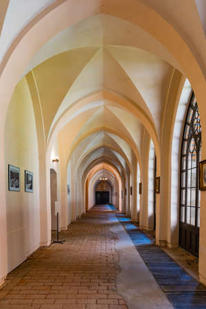 Kamieniec Zabkowicki, Poland - June 2021: Interior of old renovated Marianna OraÅska's Palaceのeditorial素材