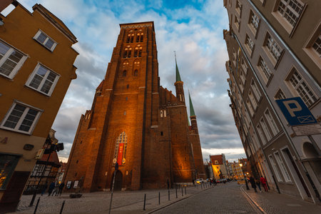 Gdansk, Poland - April 2022: St. Mary's Basilica of the Assumption of the Blessed Virgin Maryのeditorial素材