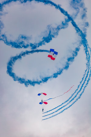 Leszno, Poland - June 17 2023: Antidotum Airshow Leszno 2023 and show of PHENIX Ambassadeurs...