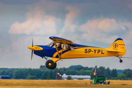 Leszno, Poland - June 17 2023: Antidotum Airshow Leszno 2023 and show of flying helicopter and...