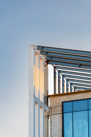 Wroclaw, Poland - January 31 2024: High trees and few buildings behind reflecting in small city moat after winter thawのeditorial素材