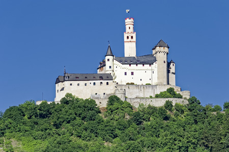 Middle Rhine Valley - The Marksburg - Braubachのeditorial素材