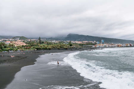 Playa Jardin in Puerto de la Cruz in Tenerifeのeditorial素材