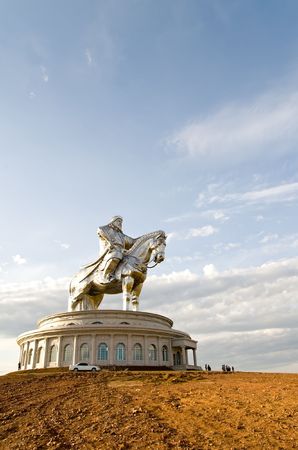 Mongolia, - June, 17, 2009. A giant statue of Chinghiskhan is declared the biggest one in the world. Its height is 40 m, the foundation is 10 m high. There is an oservation deck on the horses head. June, 17, 2009, Mongoliaの写真素材