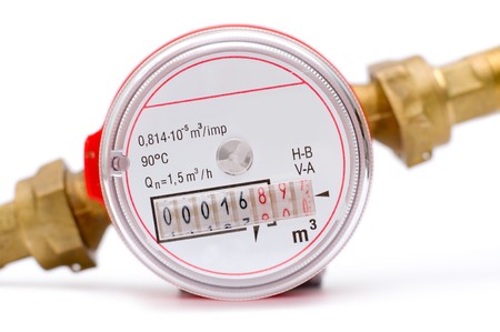 a macro shot of a water meter