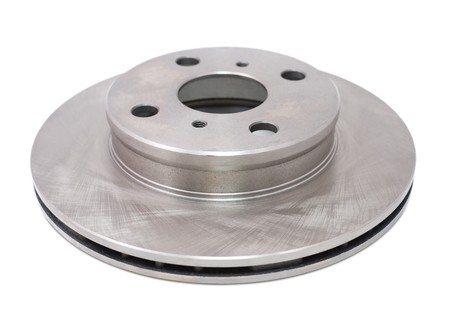 a round auto spare part against white backgroundの写真素材