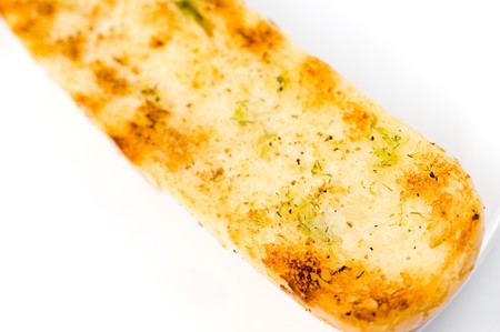 grilled half a French loaf, macro shot