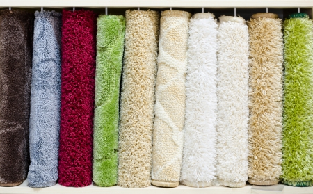 different relief carpet samples, a closeup shotの写真素材