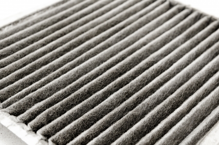 an old dirty air filter for cars