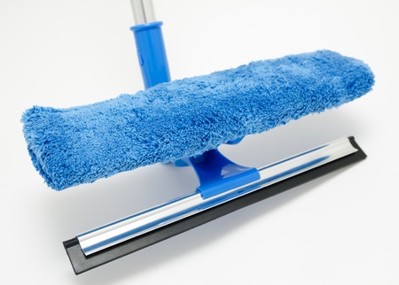 universal window wiper - microfiber mop and rubber blade - 2 in 1の写真素材