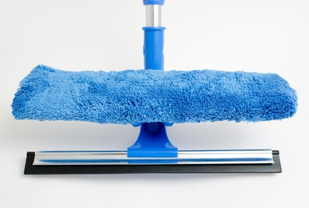 universal window wiper - microfiber mop and rubber blade - 2 in 1