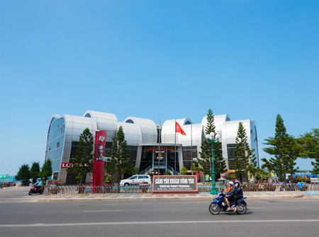 VUNGTAU, VIETNAM - JANUARY 15, 2015: The Vungtau ferry terminal - a view from the city. Vungtau is popular among Saigon people as sea resort.のeditorial素材