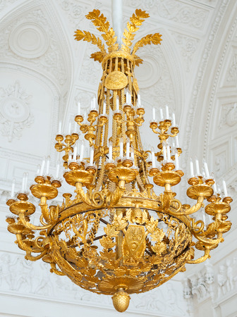 ST PETERSBURG - JUNE 30, 2011: A chandelier in one of halls of the Hermitage Museum. Today the collection of the museum contains about 3 million items.のeditorial素材