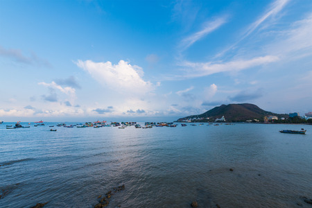 dawn at Vung Tau bay, southern Vietnamの写真素材
