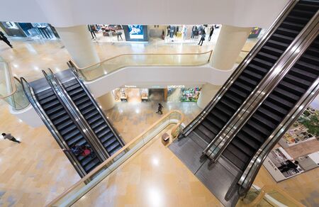 HONG KONG - MAR 17, 2017: The shopping arcade of Pacific Place. Pacific Place is a complex of office...