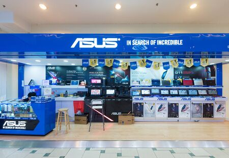 KUALA LUMPUR - MARCH 13, 2017: Asus store in Plaza Low Yat. AsusTek Computer Inc. is a Taiwanese multinational computer hardware and electronics company.のeditorial素材