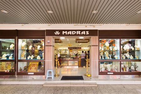 KUALA LUMPUR - SEPT 2017: Madras jewelry shop located in Brickfields. Brickfields is a neighbourhood known as Kuala Lumpurâs Little India due to the high percentage of Indian residents and businesses.のeditorial素材