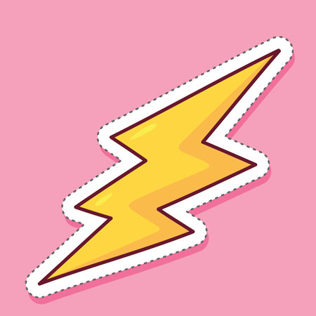 lightning icon design, vector illustration eps10 graphic  patternのイラスト素材