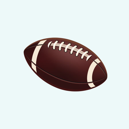 American football ball isolated on blue background. Vector illustration. Eps 10のイラスト素材