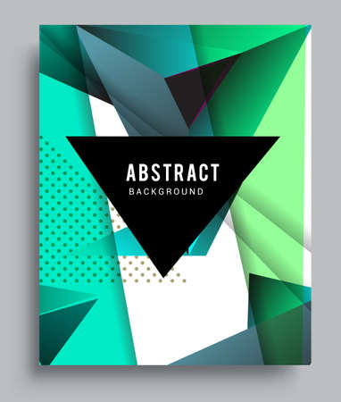 Minimalistic Cover design, creative concept Abstract geometric design, Memphis pattern and colorful background. Applicable for placards, brochures, posters, covers and banners.のイラスト素材