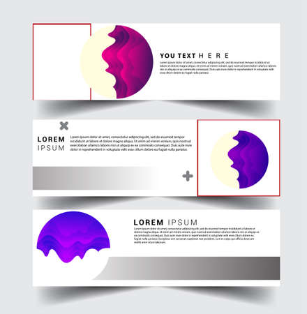 Vector abstract design banner web template. set of design brochure, banner, voucher vector template EPS 10.のイラスト素材