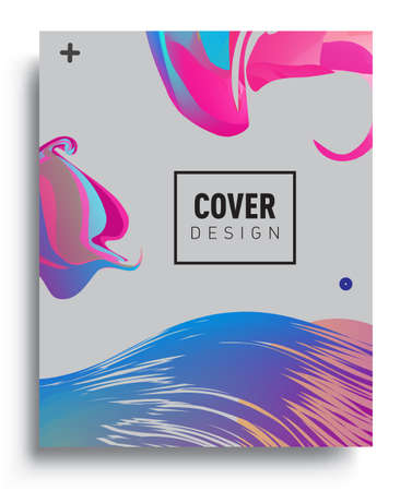 Cover design template with geometric object, arrangement of abstract lines and style graphic geometric elements. Applicable for placards, brochures, posters, covers and banners. Vector Designのイラスト素材
