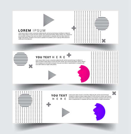 Vector abstract design banner web template. set of design brochure, banner, voucher vector template EPS 10.のイラスト素材