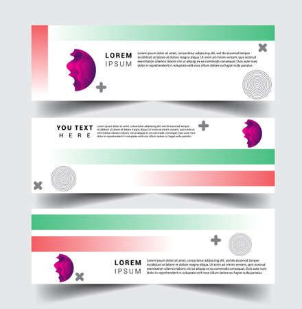 Vector abstract design banner web template. set of design brochure, banner, voucher vector template EPS 10.のイラスト素材