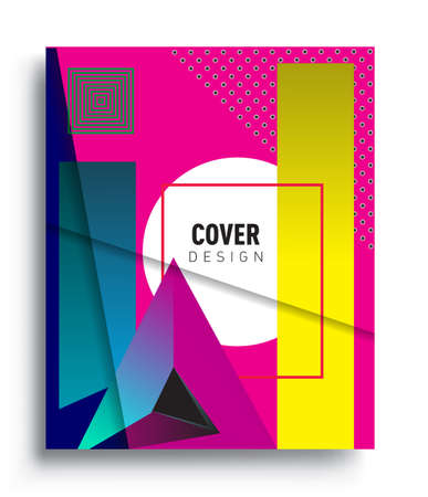 Cover design template with abstract design, arrangement of abstract lines and style graphic geometric elements. Applicable for placards, brochures, posters, covers and banners. Vector Designのイラスト素材