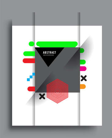 Abstract geometric pattern design and background. Vector templates for modern design, cover, template, decorated, brochure.のイラスト素材
