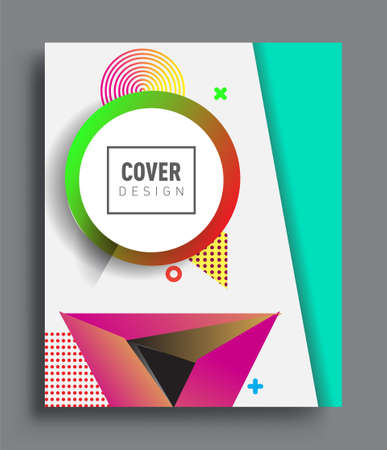 Minimalistic design, creative concept Abstract geometric pattern design and colorful background. Applicable for placards, brochures, posters, covers and banners.のイラスト素材