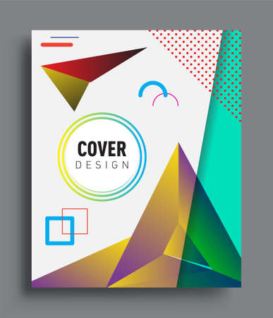 Minimalistic design, creative concept Abstract geometric pattern design and colorful background. Applicable for placards, brochures, posters, covers and banners.のイラスト素材