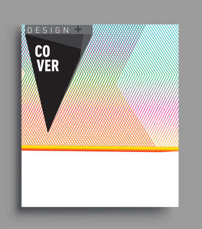 Abstract geometric line pattern background for business brochure cover design. colorful, Applicable for placards, brochures, posters, covers and banners. Vector Designのイラスト素材