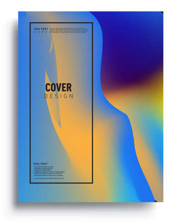 Modern abstract covers. Cool gradient shapes composition, vector covers design.のイラスト素材