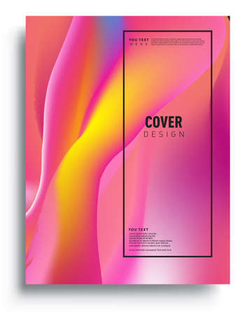 Modern abstract covers. Cool gradient shapes composition, vector covers design.のイラスト素材