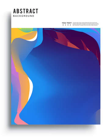 Modern abstract covers. Cool gradient shapes composition, vector covers design.のイラスト素材