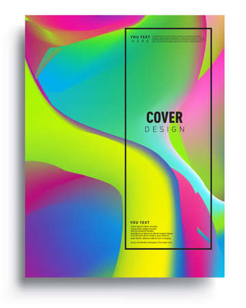 Modern abstract covers. Cool gradient shapes composition, vector covers design.のイラスト素材