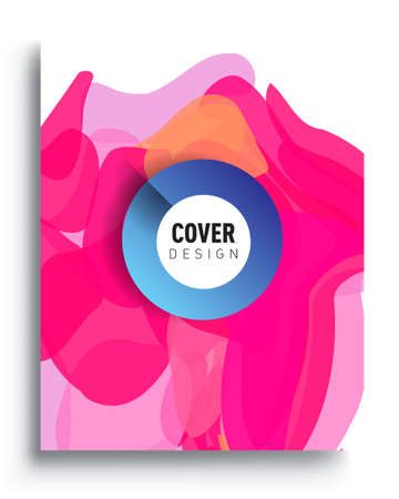 Modern abstract covers. Cool gradient shapes composition, vector covers design.のイラスト素材