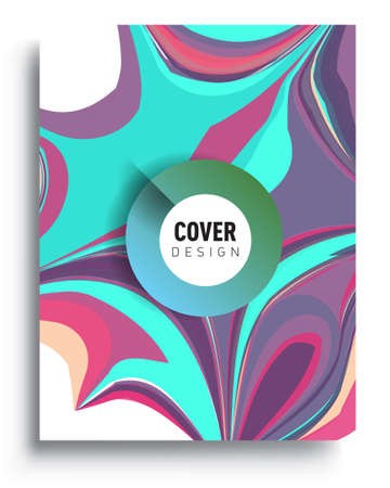 Modern abstract covers. Cool gradient shapes composition, vector covers design.のイラスト素材