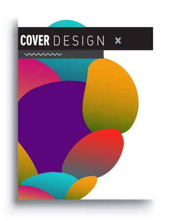Modern abstract covers. Cool gradient shapes composition, vector covers design.のイラスト素材