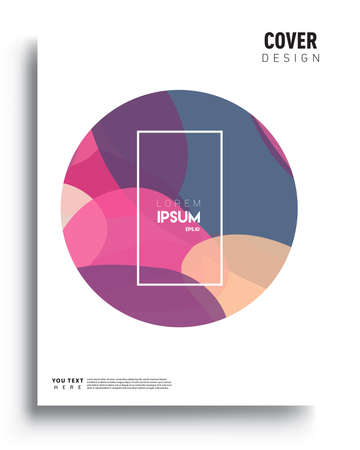 Modern abstract covers. Cool gradient shapes composition, vector covers design.のイラスト素材