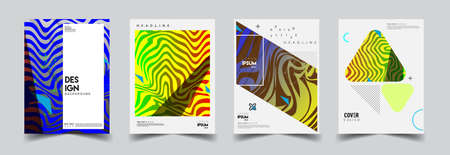 Modern abstract covers set. Cool gradient shapes composition, vector covers design.