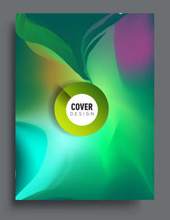 Covers design with liquid color and liquid colorful shapes. arrangement of abstract lines and style graphic geometric elements. Applicable for placards, brochures, posters, covers and banners. Vectorのイラスト素材