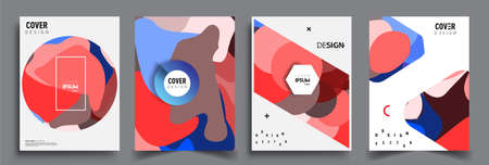 Modern abstract covers sets. Cool gradient shapes composition, vector covers design.