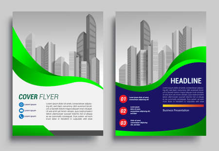 Business brochure flyer design layout template in A4 size, report, poster, flyer background with geometric background for Business Presentation, Portfolio, Banner, Website.のイラスト素材