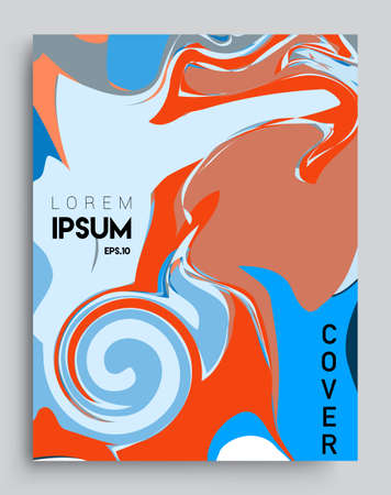 Modern abstract covers. Cool gradient shapes composition, vector covers design.のイラスト素材